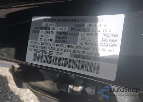 2024 Mazda Cx-30 2.5 S из США, поврежденный, VIN 3MVDMBAM2RM627522